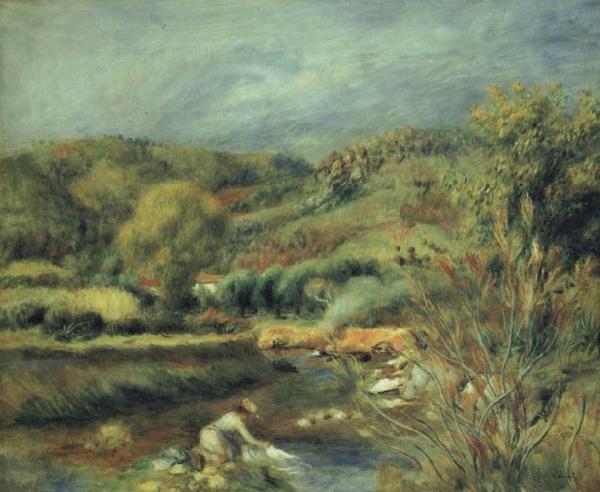 Pierre Renoir The Wasberwoman oil painting image